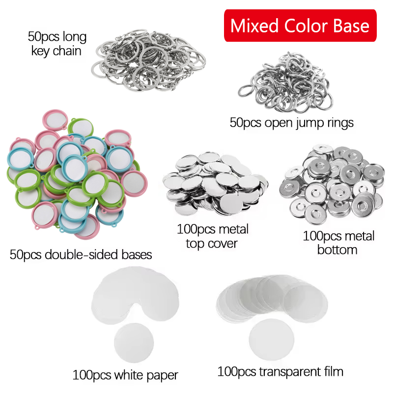50Pcs/Set DIY Double-Side Key  - Button Badge Blank review and price