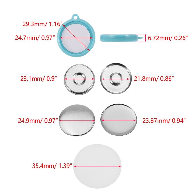 50Pcs/Set DIY Double-Side Key  - Button Badge Blank review and price