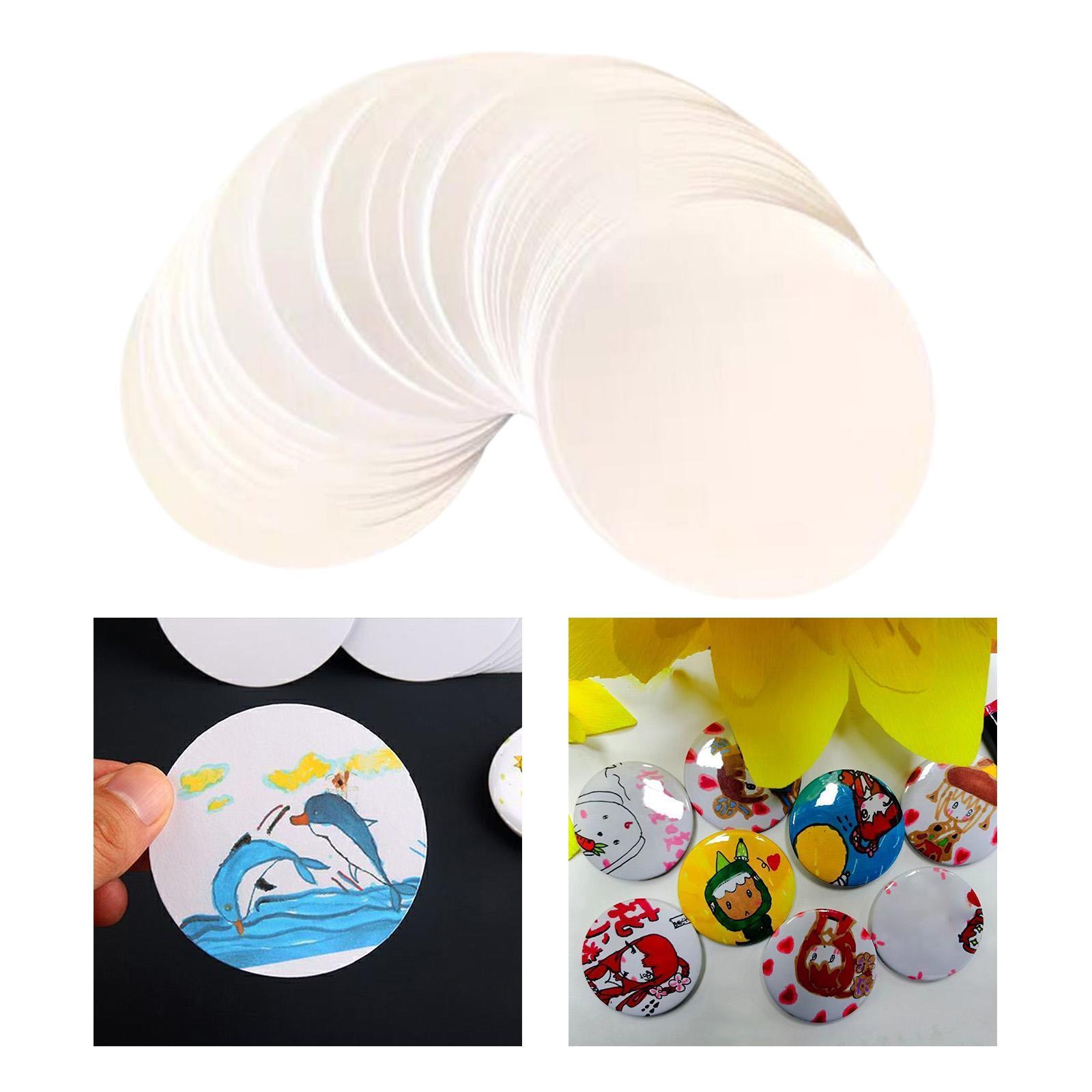 100x Button Badge Blank Paper  - Button Badge Blank review and price