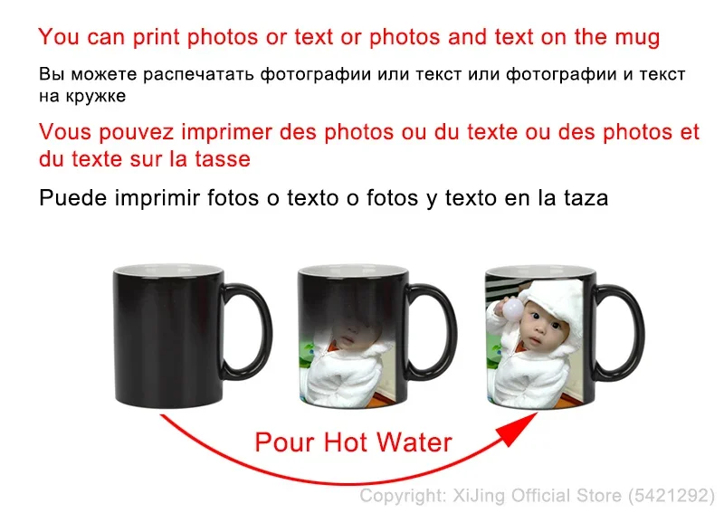 DIY Photo Black mug Magic Colo - Sublimation Mug White review and price